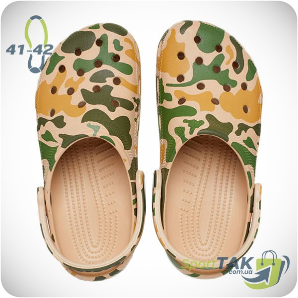 Крокси CROCS CLASSIC PRINTED CAMO CLOG світло-зелені 41-42