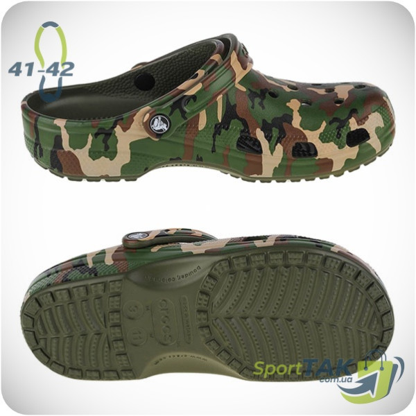 Крокси CROCS CLASSIC PRINTED CAMO CLOG хакі 41-42