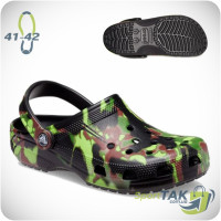 Крокси CROCS CLASSIC SPRAY CAMO CLOG темно-зелені 41-42