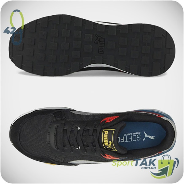 Чоловічі кросівки 42,5 PUMA GRAVITON TERA BLACK чорно-білі