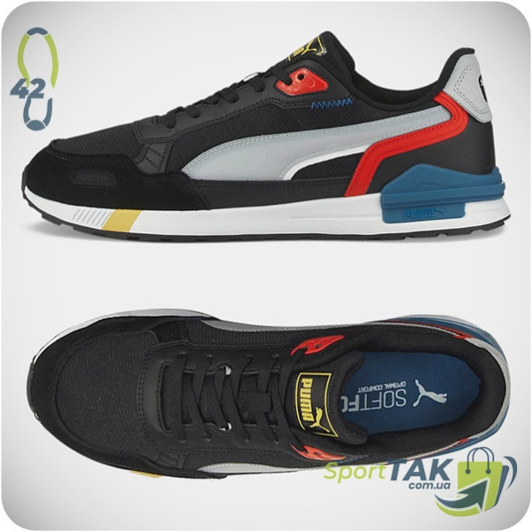 Чоловічі кросівки 42 PUMA GRAVITON TERA BLACK чорно-білі