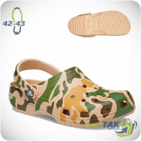 Крокси CROCS CLASSIC PRINTED CAMO CLOG світло-зелені 42-43