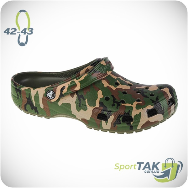 Крокси CROCS CLASSIC PRINTED CAMO CLOG хакі 42-43