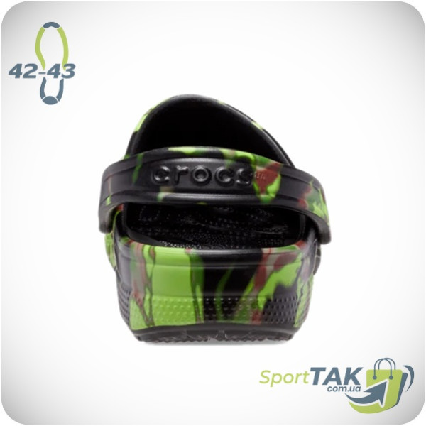 Крокси CROCS CLASSIC SPRAY CAMO CLOG темно-зелені 42-43