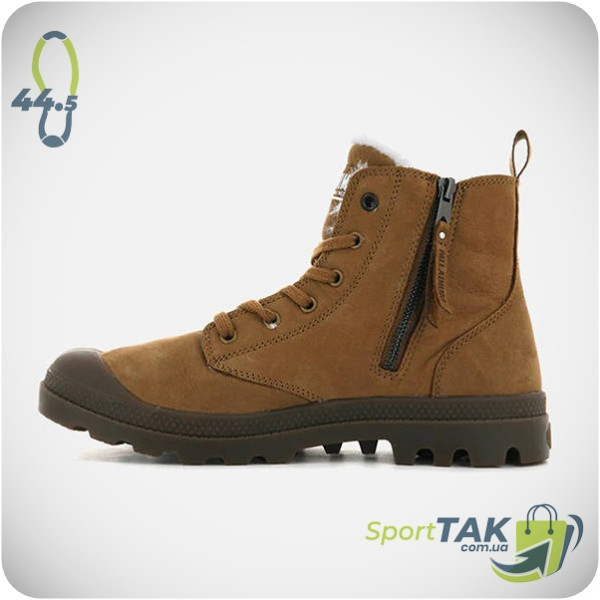 Черевики чоловічі 44,5 PALLADIUM PAMPA HI ZIP WL коричневі