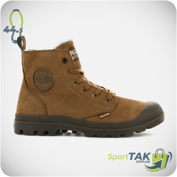 Черевики чоловічі 44,5 PALLADIUM PAMPA HI ZIP WL коричневі