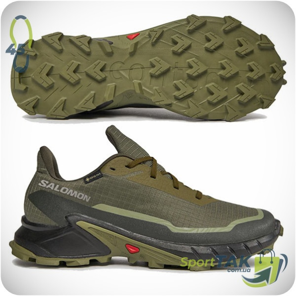 Чоловічі кросівки 45 SALOMON ALPHACROSS 5 GTX зелені